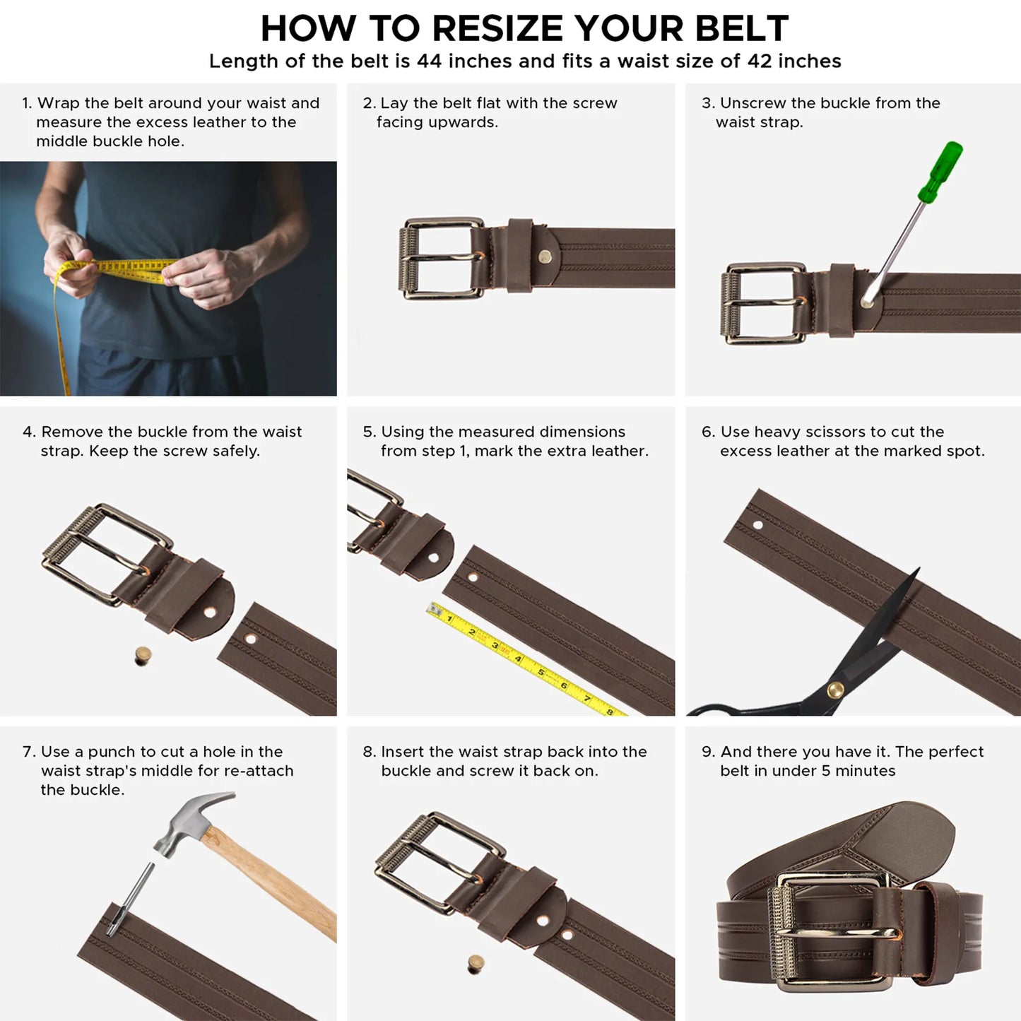 Buy 1 Get 1 FREE – Premium Leather Belts [Black+Brown] @499 Only
