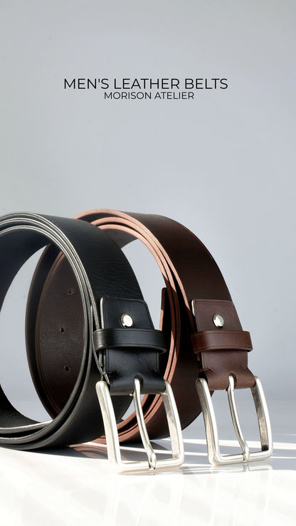 Buy 1 Get 1 FREE – Premium Leather Belts [Black+Brown] @599 Only